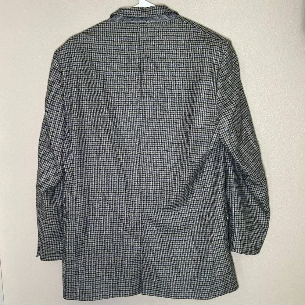 Brooks Brothers wool houndstooth 3 button sport coat blazer men’s size 42 Long